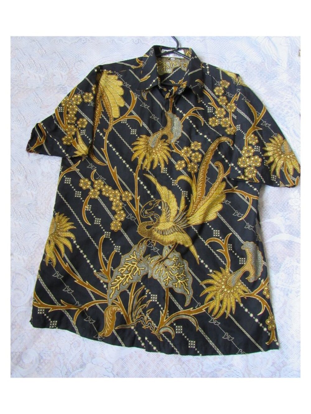 Batik Keris Men Shirt, short sleeves, sz. 16.5, cotton